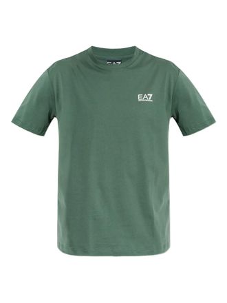 Emporio Armani logo T-shirt - men - Cotton - M - Green