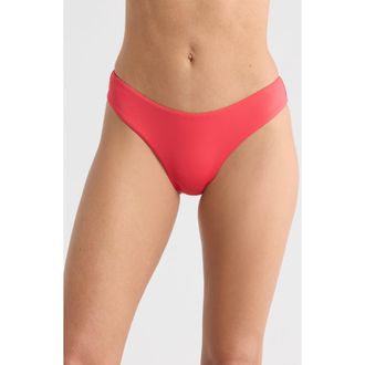 La Blanca Island Goddess Ruched Bikini Bottoms in Guava at Nordstrom Rack, Size 14