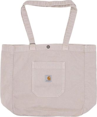 Carhartt Work in Progress Stone Dyed Garrison Tote Tas - Heren - Shoppers - Grijs - ONE Size - Katoen - Tassen