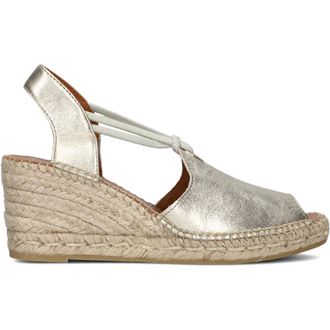 Viguera Schoenen, Dames, Geel, 40 EU, Leer, Gouden Leren Sandalen 2143