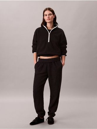 Calvin Klein Calvin Klein Womens Sherpa Joggers - Black - XL