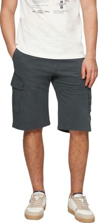 s.Oliver Cargobermudas S.OLIVER, Herren, Gr. 30, N-Gr, grau (anthrazit), Web, Obermaterial: 97% Baumwolle, 3% Elasthan, unifarben, regular fit kniefrei, Hosen 