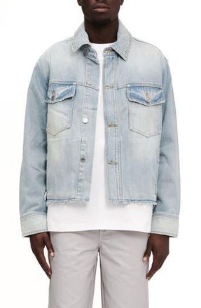 Purple Cutoff Denim Shirt Jacket in Light Indigo at Nordstrom Rack, Size X-Small