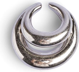 Panconesi Crescent-Shaped Silver Ear Cuff with Polished Finish