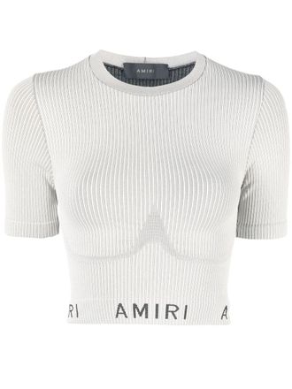 Amiri Top sportivo con stampa - Toni neutri