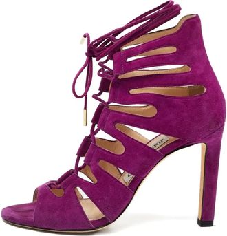 Jimmy Choo London Sandali con lacci e dettaglio cut-out 2024 - Viola