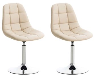 Clp Clp - Set De 2 Sillas Lounge Emil En Polipiel Crema