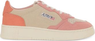 Autry Beige Color Block Medalist Low Sneakers