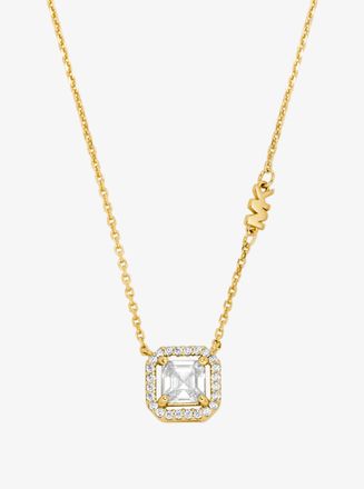 Michael Kors Precious Metal-Plated Sterling Silver Pav&eacute; Necklace