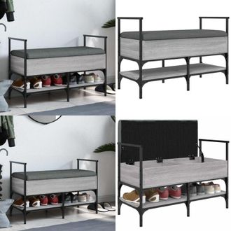 vidaXL Panca Porta Scarpe Grigio Sonoma 85,5x42x57,5 cm - Scarpiera - Panca da corridoio