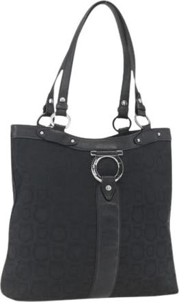 Ferragamo Pre-owned Canvas Tote Bag - Dames - Vintage Shopper - Zwart - ONE Size - Vintage