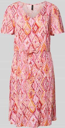 Vero Moda Tailliertes Freizeitkleid aus reiner Viskose Modell EASY JOY in Rosa Melange, Gr&ouml;&szlig;e XL