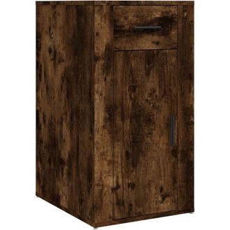 vidaXL Armario De Escritorio Contrachapada Roble Ahumado 40x49x75 Cm Vidaxl