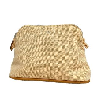 Herm&egrave;s Orange Canvas Pouch (Pre-Owned)