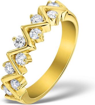 The Diamond Store Diamond 0.50ct And 18K Gold Half Eternity Ring - N4498