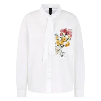 Marc Cain Camicetta in cotone con fiocco - - Blouses & Shirts - Donna - Bianco - S
