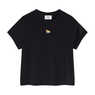 Maison Kitsun&eacute; T-Shirts, female, Black, Size: XS Baby Fox Baby T-Shirt