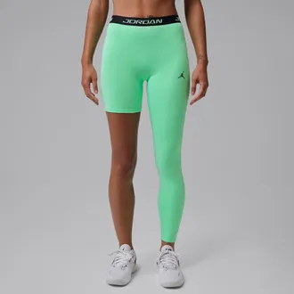 Nike Jordan Womens Jordan Sport High-Rise Single-Leg Basketball Tights (Left) in Green | IF2275-342