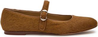 Le Monde Beryl LE Monde Beryl Mary Jane Pony Hair Ballet Flats - Tan - 36 (IT36 / UK3)