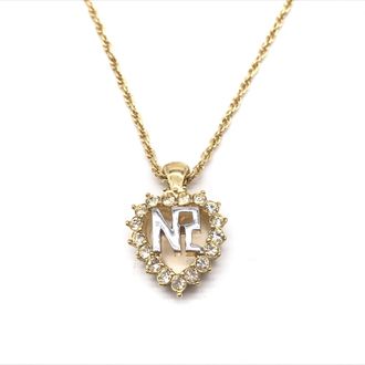 Nina Ricci Tone Pendant Necklace With Heart Womens Design (Pre-Owned)