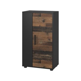 Vicco C&oacute;moda Berno, Negro/antiguo, 50.1 X 87.3 Cm Con 2 Compartimentos
