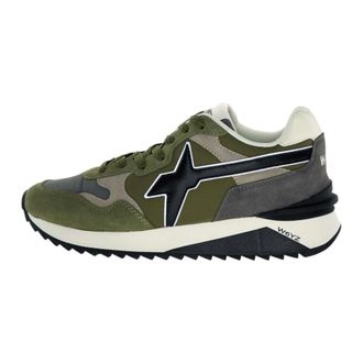 W6YZ W6Yz - Polyester Sneaker in militaire stijl - Heren - Schoenen - Veelkleurig - Maat: 43 EU Poliester