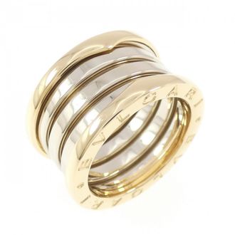 Bulgari Yellow Gold (18K) White Gold (18K) Band Ring (Pre-Owned)