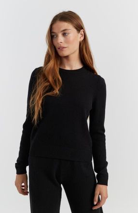 Chinti and Parker Cloud Cashmere Cropped Sweater in Black at Nordstrom, Size X-Small