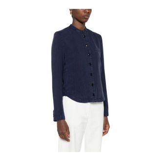 Emporio Armani Camisa con cuello mao - Blouses & Shirts - Mujer - P&uacute;rpura - S