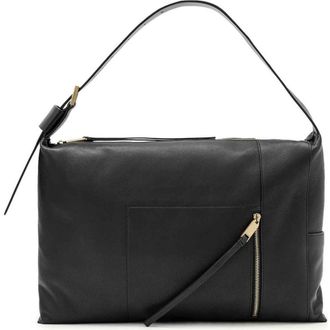 AllSaints Medium Alba Leather Shoulder Bag in Black at Nordstrom