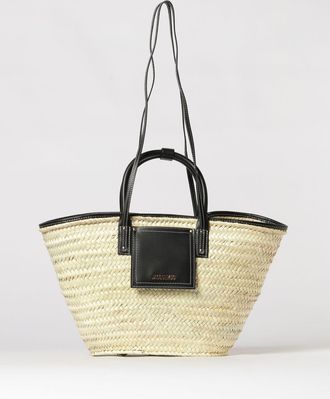 Jacquemus Borsa Le Panier Soli in rafia e pelle