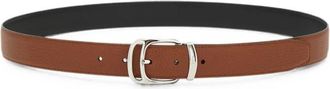 Ferragamo Brown Textured Reversible Belt