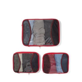 Baggallini 2 Medium / 1 Large Compression Packing Cubes Travel Set in Scarlet at Nordstrom