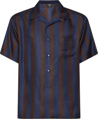 Fendi Shirts - Heren - Korte mouwen Overhemden - Veelkleurig - L - Denim - Overhemden