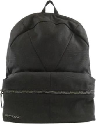 Jimmy Choo London Pre-owned Reedjic Canvas Rugzak - Dames - Vintage Rugzakken - Zwart - ONE Size - Vintage