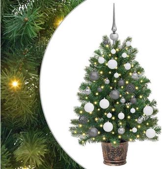 vidaXL Árbol de Navidad artificial con 150 LED Verde 95 cm PE y PVC vidaXL