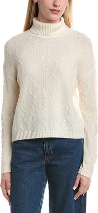 Bruno Magli Modern Cable Turtleneck Wool & Cashmere-Blend Sweater
