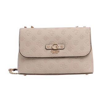 Guess Dita Flap Crossbody Bag - Dames - Schoudertassen - Beige - ONE Size - Polyester - Tassen