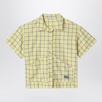 Bobo Choses Yellow shirt with check pattern