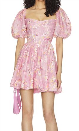 Bardot Kiah Corset Mini Dress In Pink Gardn