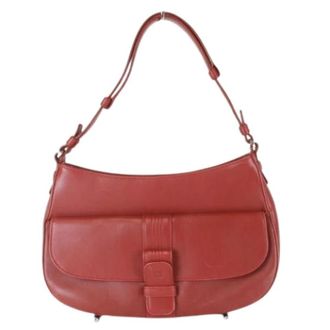 Loewe Pre-owned Shoulder Bag - Dames - Vintage Schoudertas - Rood - ONE Size - Leer - Vintage