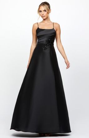 Bariano Florence A-Line Gown in Black at Nordstrom, Size 12
