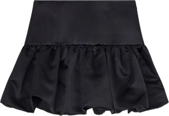 Ganni Ruffled Hem Mini Rok - Dames - Korte rokken - Zwart - XS - Rokken