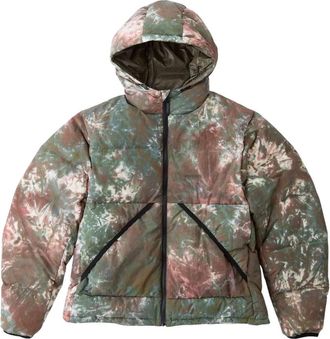 Gramicci Korte Down Puffer Hooded Jacket - Tie Dye - Heren - Gewatteerde jassen - Veelkleurig - S - Nylon - Jassen