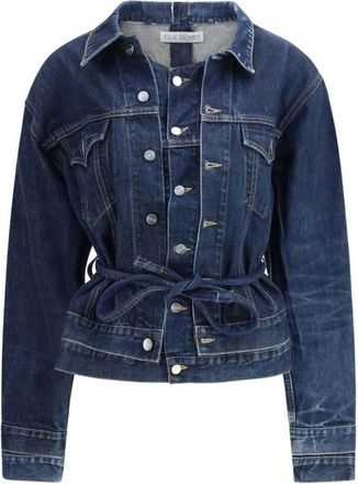E.L.V. Denim Klassieke Denim Jas - Dames - Spijkerjassen - Blauw - Xs/S - Denim - Jassen