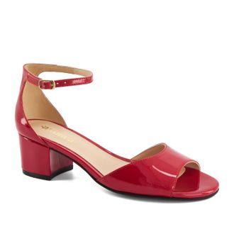 Andrea Womens Seduction Collection Ankle Closure Sandals In Red
