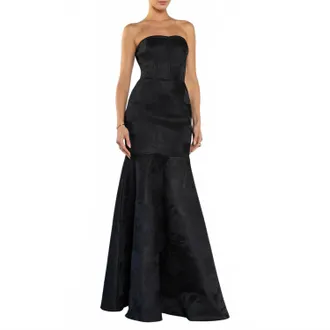 Black Halo Kristy Mermaid Gown In Black