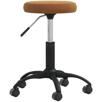 vidaXL Vidaxl - Silla De Oficina Giratoria De Terciopelo Marr&oacute;n