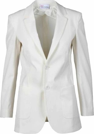 Red Valentino Elegante Wollen Blend Blazer Jas - Dames - Blazers - Wit - XS - Wol - Jassen