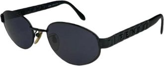 Fendi Pre-owned Accessories, female, Black, Size: ONE SIZE Pre-owned Vintage Metal Sunglasses